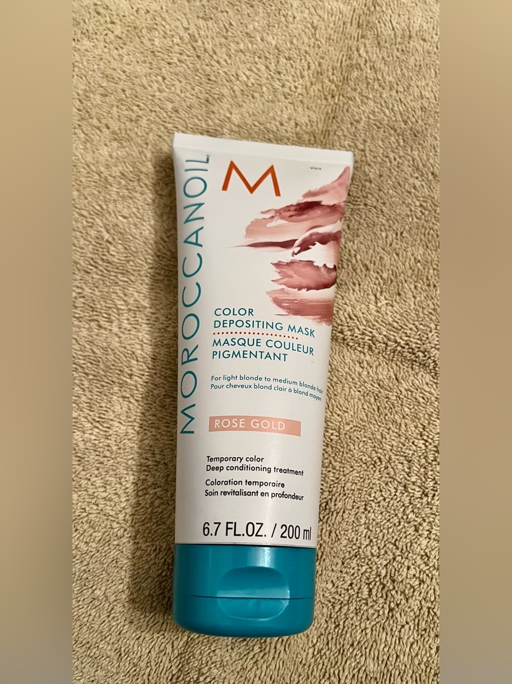 Moroccanoil Rose Gold Cream Color Depositing Hair Mask